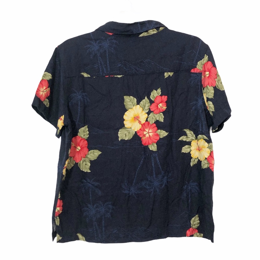 Havana Jack's Cafe Cropped Hawaiian Shirt, Sz L - Picture 3 of 5